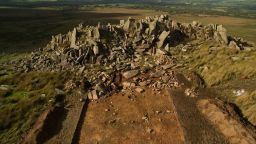 Photo of Carn Goedog, source of spotted dolerite bluestones erected in the early stage of Stonehenge's construction with dates of quarrying from 3350--3030 cal BC to 3020--2880 cal BC. 
