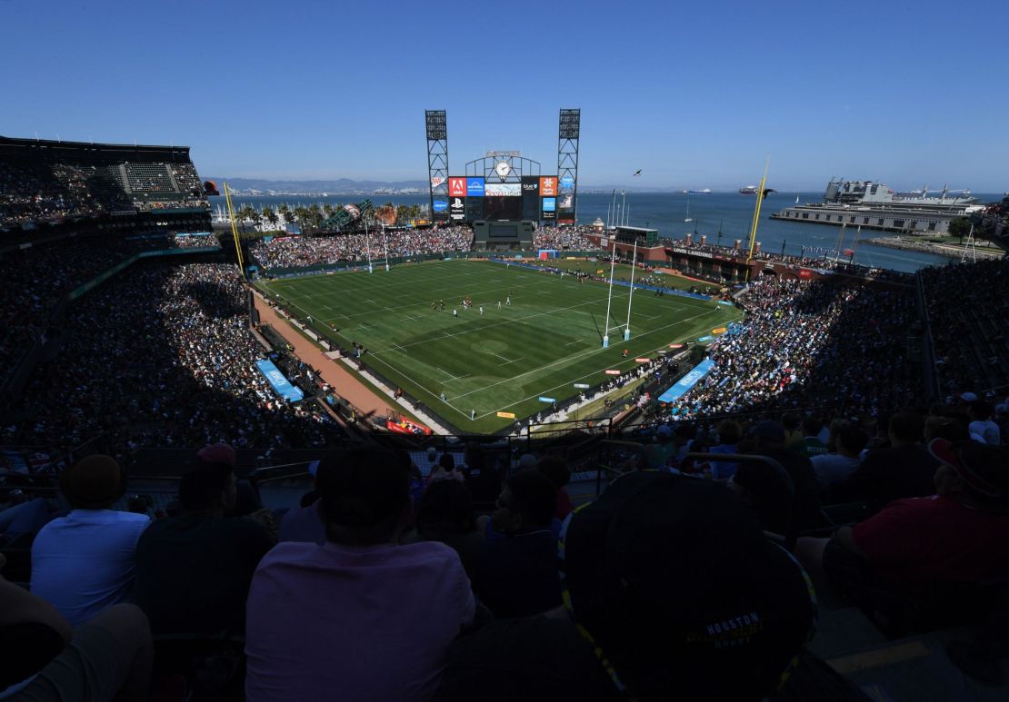 San Francisco's AT&T Park swapped baseball for rugby ahead of the Rugby World Cup Sevens