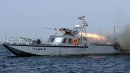An Iranian war-boat fires a missile during the "Velayat-90" navy exercises in the Strait of Hormuz in southern Iran on December 30, 2011. Iran, which has been carrying out war games in the Strait of Hormuz over the past week, has said that "not a drop of oil" would pass through the strait if Western governments follow through with planned additional sanctions over its nuclear programme.
 AFP PHOTO/IIPA/ALI MOHAMMADI (Photo credit should read ALI MOHAMMADI/AFP/Getty Images)