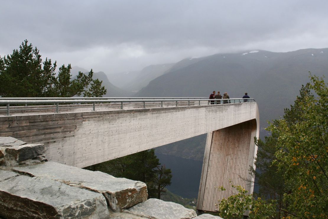 Stegastein viewing platform, along the Aurlandsfjellet tourist route.