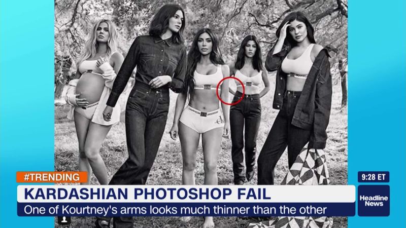 Kardashians calvin klein photoshop on sale