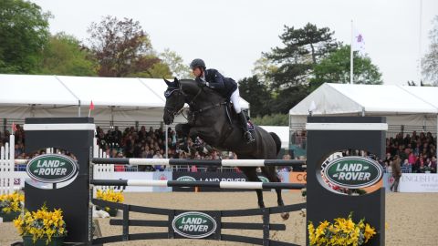 Ben Maher on board his horse Tripple X on which he won Olympic gold at London 2012