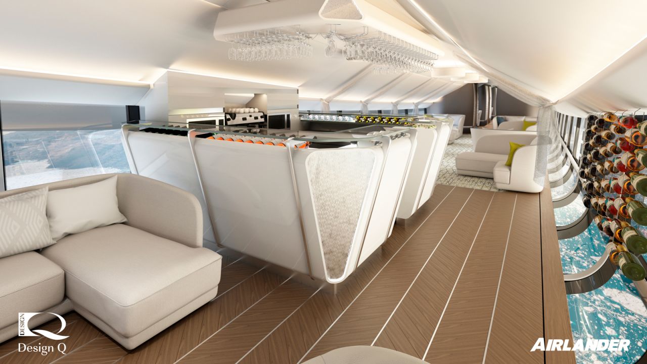 <strong>Lavish getaway: </strong>The aircraft, which can take off and land from virtually any flat surface, also features plush en suite bedrooms and an on-board "altitude" bar where passengers can sit back and admire the scenery.