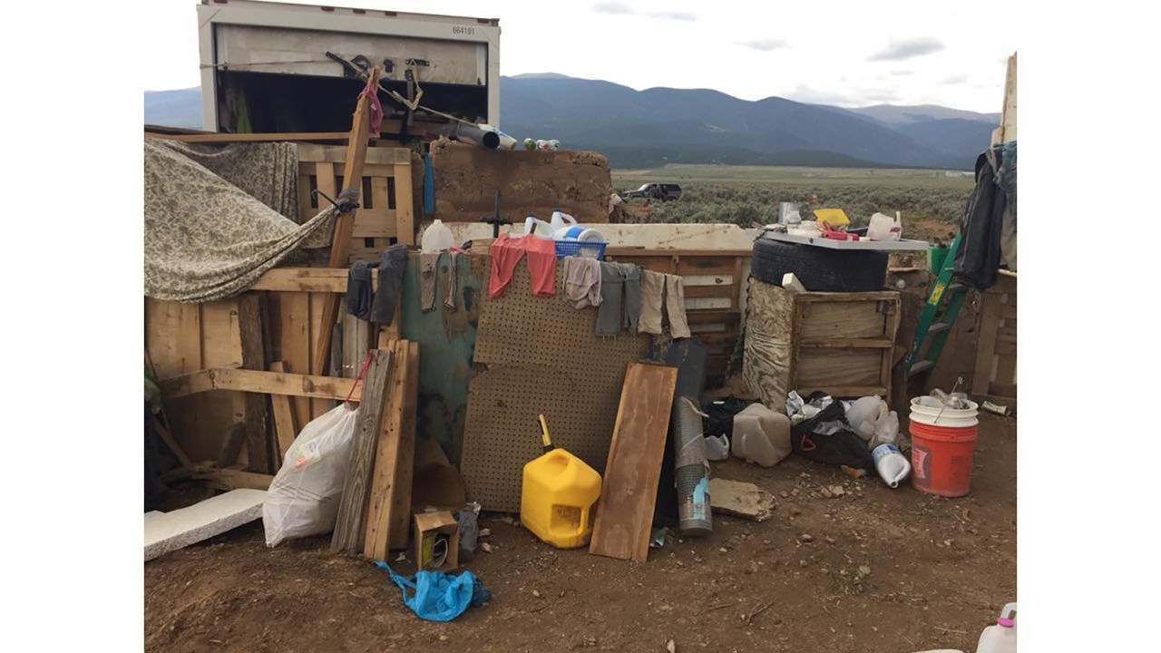 The children were found in a compound with virtually no food, police said.