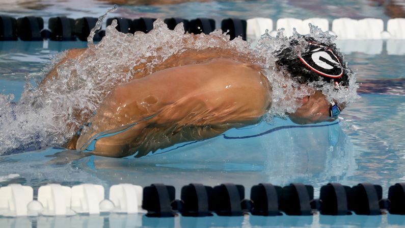 Chase Kalisz swims in the men's 200-meter individual medley final at the US national championships swimming meet on Sunday, July 29, in Irvine, California. 