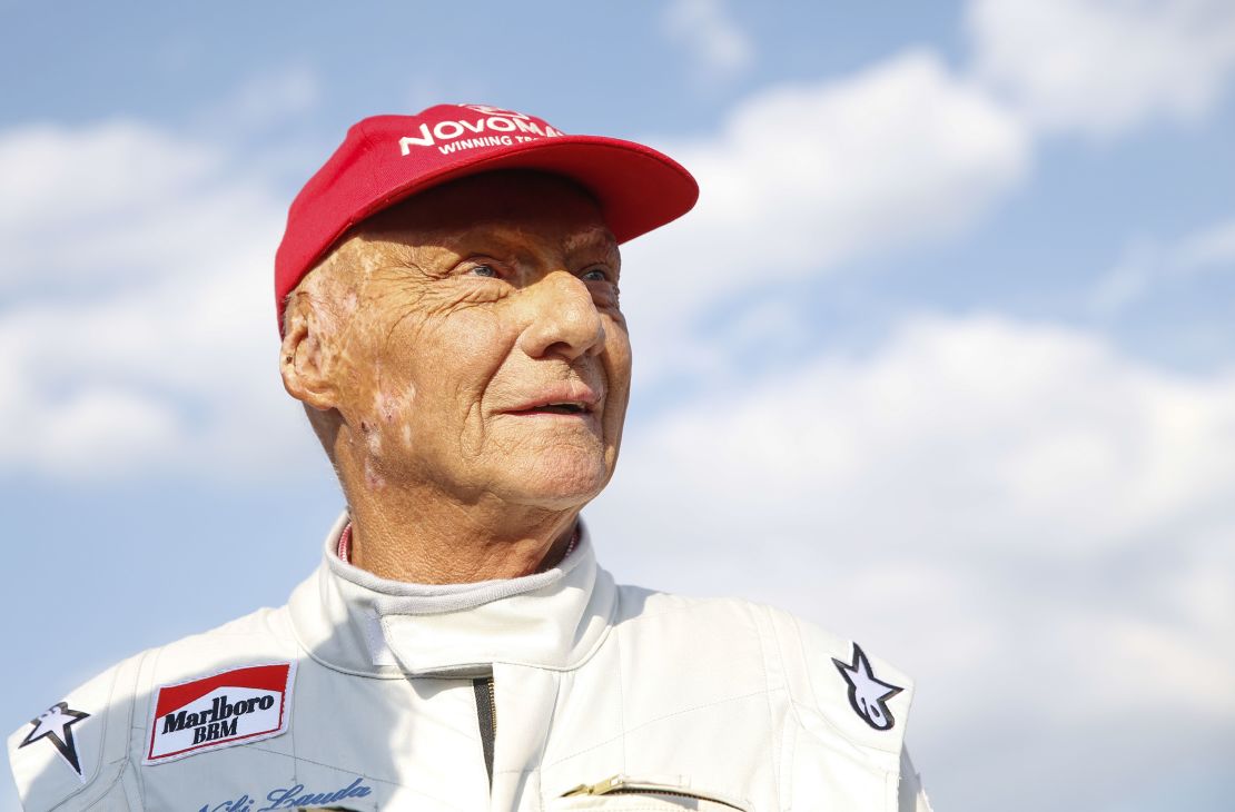 Lauda attends the "legends race" at the racetrack in Spielberg on June 30, 2018, ahead of the Austrian Formula One Grand Prix. 