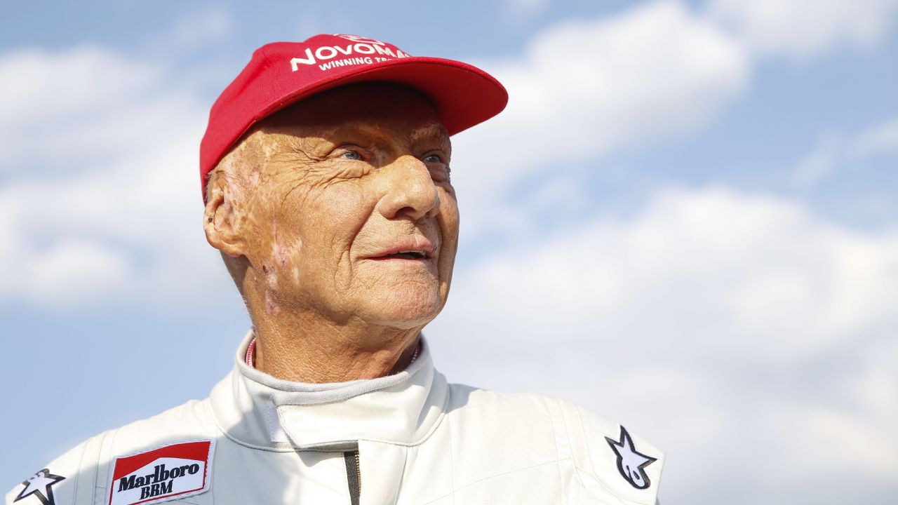 Lauda attends the "legends race" at the racetrack in Spielberg on June 30, 2018, ahead of the Austrian Formula One Grand Prix. 