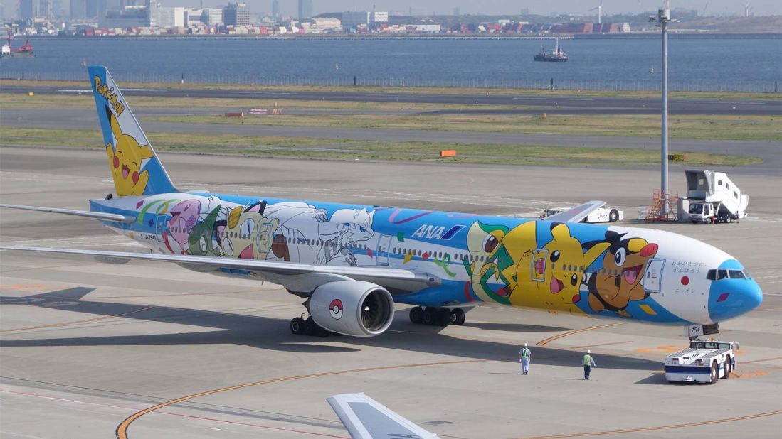<strong>Logojets: </strong>That includes ANA's colorful "logojets," such as this "Pokemon" Boeing 777, caught in 2013 at Tokyo Haneda Airport, but no longer adorned with the cartoon characters.