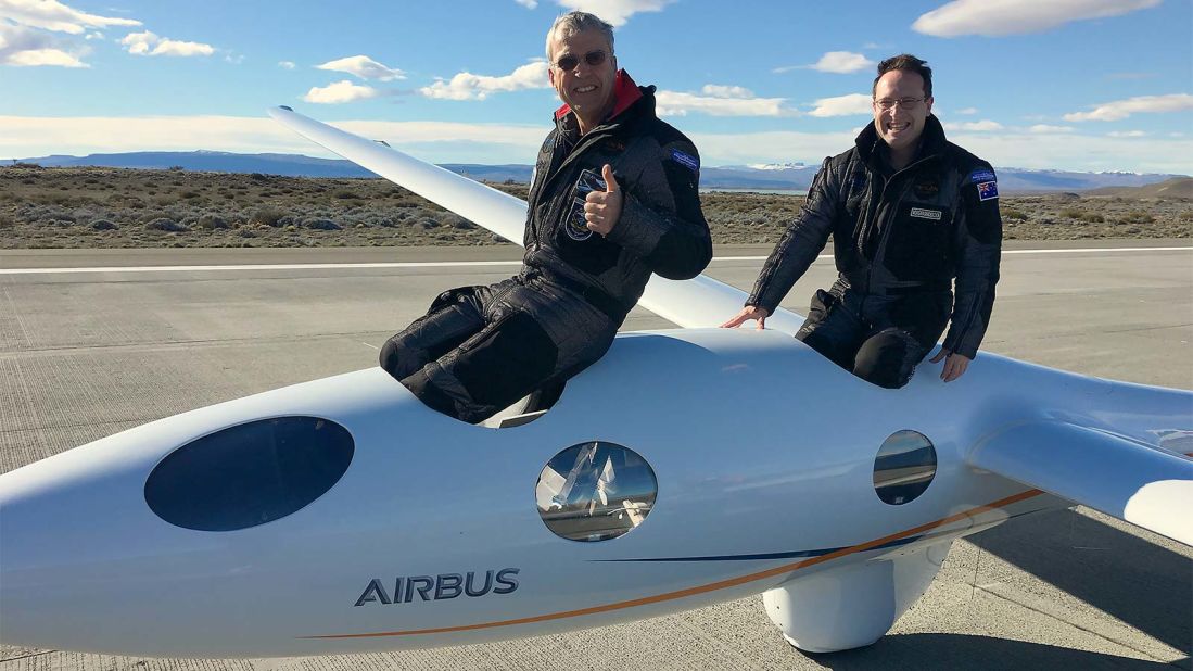 <strong>Jim Payne: </strong>Jim Payne (pictured left, with co-pilot Morgan Sanderson) is the chief pilot of the Airbus Perlan Mission II. 