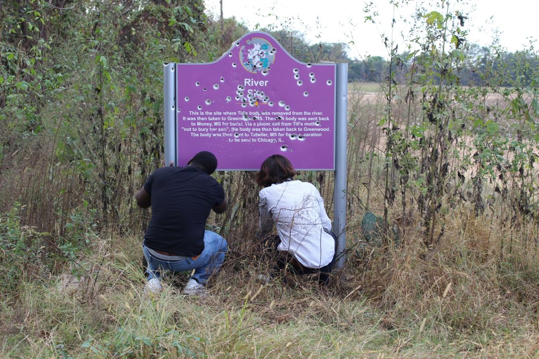 The second version of the memorial sign in 2016.