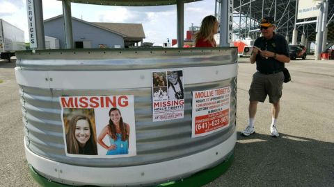 Find Mollie posters at the Iowa Speedway
