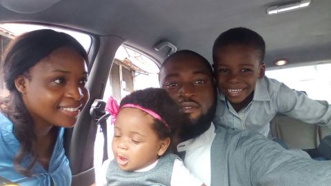 The Blankson family in happier times.