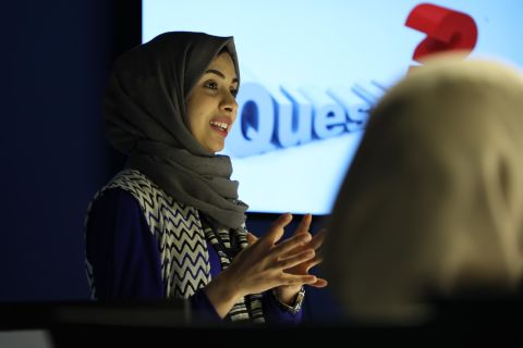 A medical app called Plus helps patients diagnose symptoms of diseases and guides them to the appropriate doctor. The app also reminds users of medications and can keep a record of one's medical history. Hala Haitham (pictured) is one of the app's three founders. 