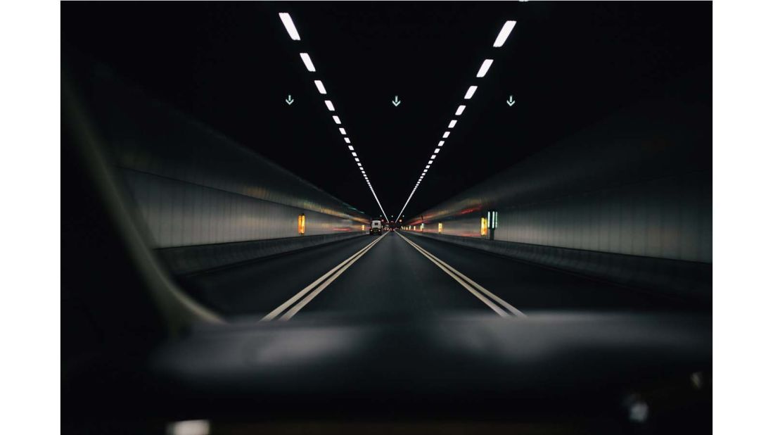 <strong>Speed demon:</strong> "I was inside a cab on the left side -- it was very late and we were heading to the Kowloon side," says Hab. "I noticed that the road looked beautiful as we passed through the tunnel, thanks in part to the speed of the cab." <br /> 