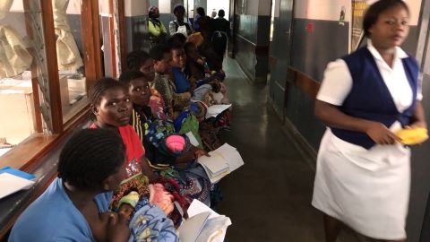 Mothers and babies at Queen Elizabeth Central Hospital in Blantyre wait for treatment.