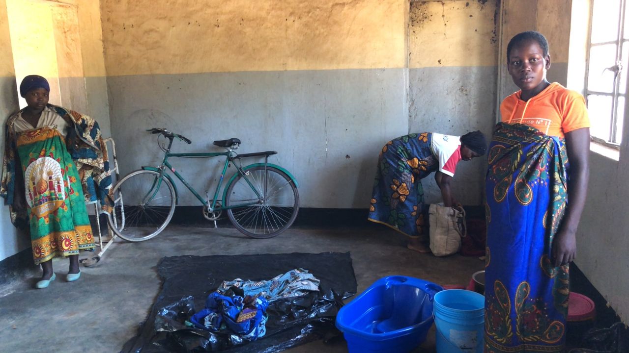 Women are asked to bring a plastic sheet on which to give birth and a razor blade to cut their baby's umbilical cord.