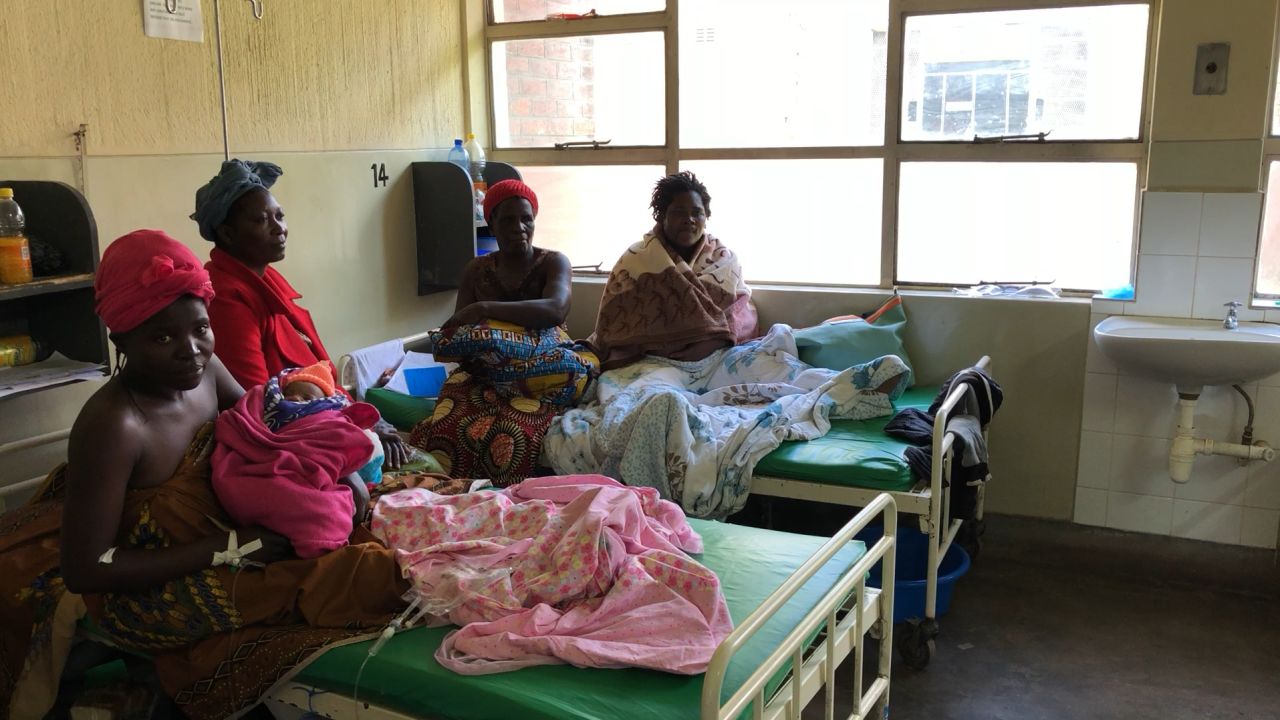 Mothers on the postnatal ward at Queen Elizabeth hospital.