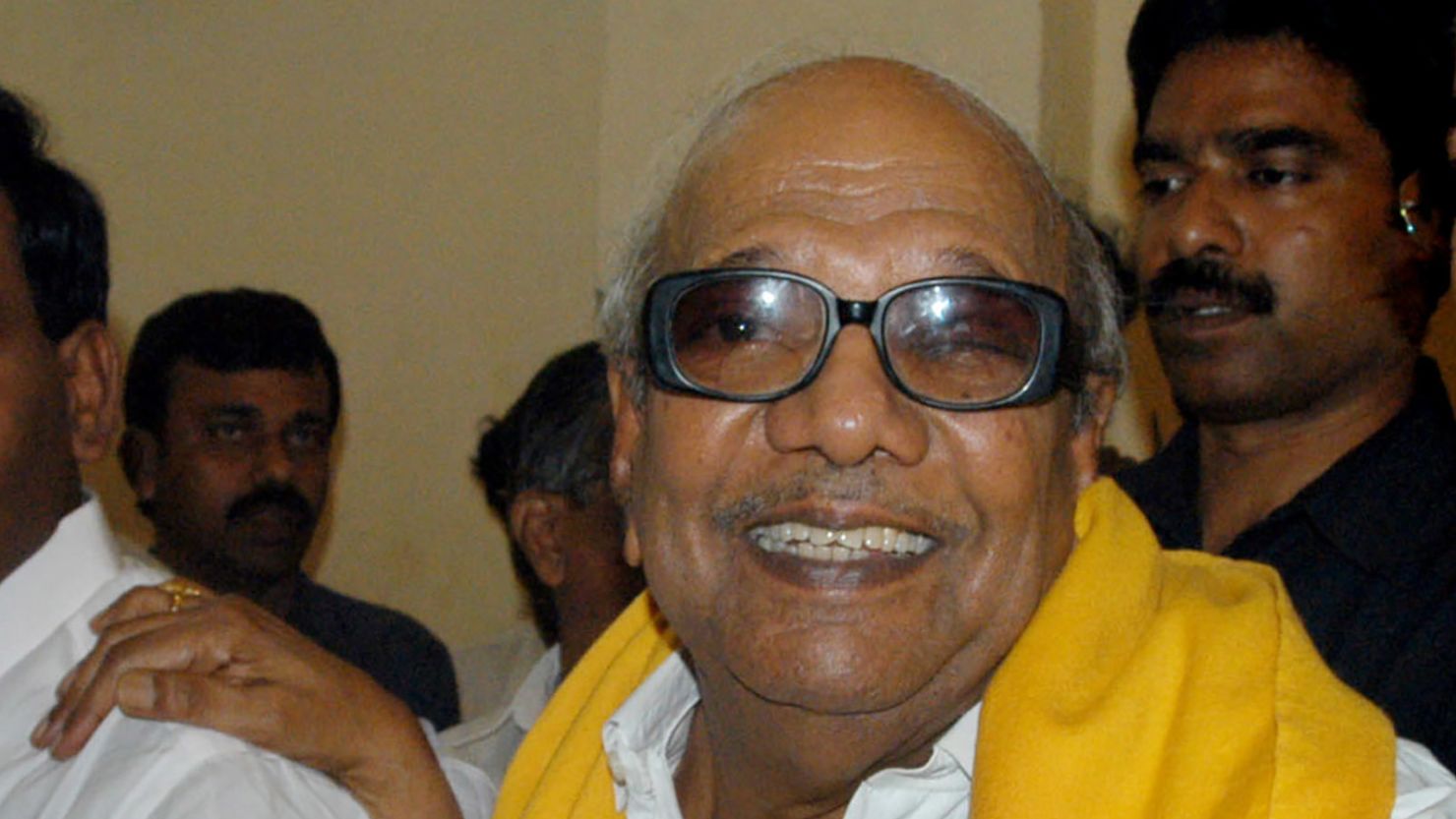 Muthuvel Karunanidhi, pictured in 2006, died Tuesday at the age of 94. 