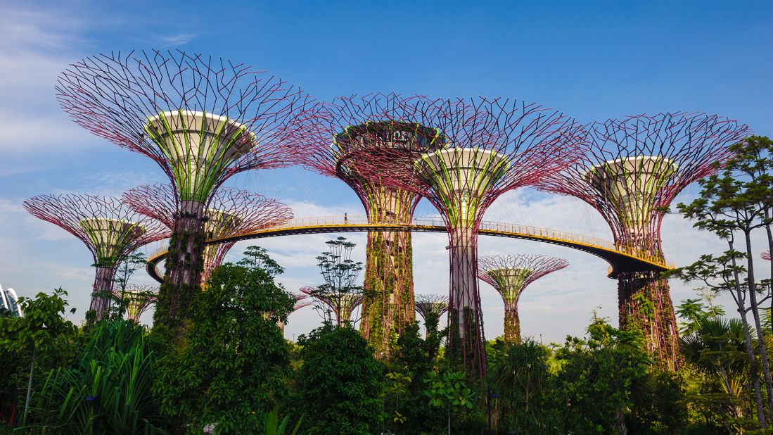 <strong>Gardens by the Bay: </strong>The wedding reception was filmed at the more futuristic-looking Gardens by the Bay. The man-made attraction sprawls over 101 acres of reclaimed land and features multiple themed gardens, two cooled conservatories and the beautiful SuperTree Grove. 