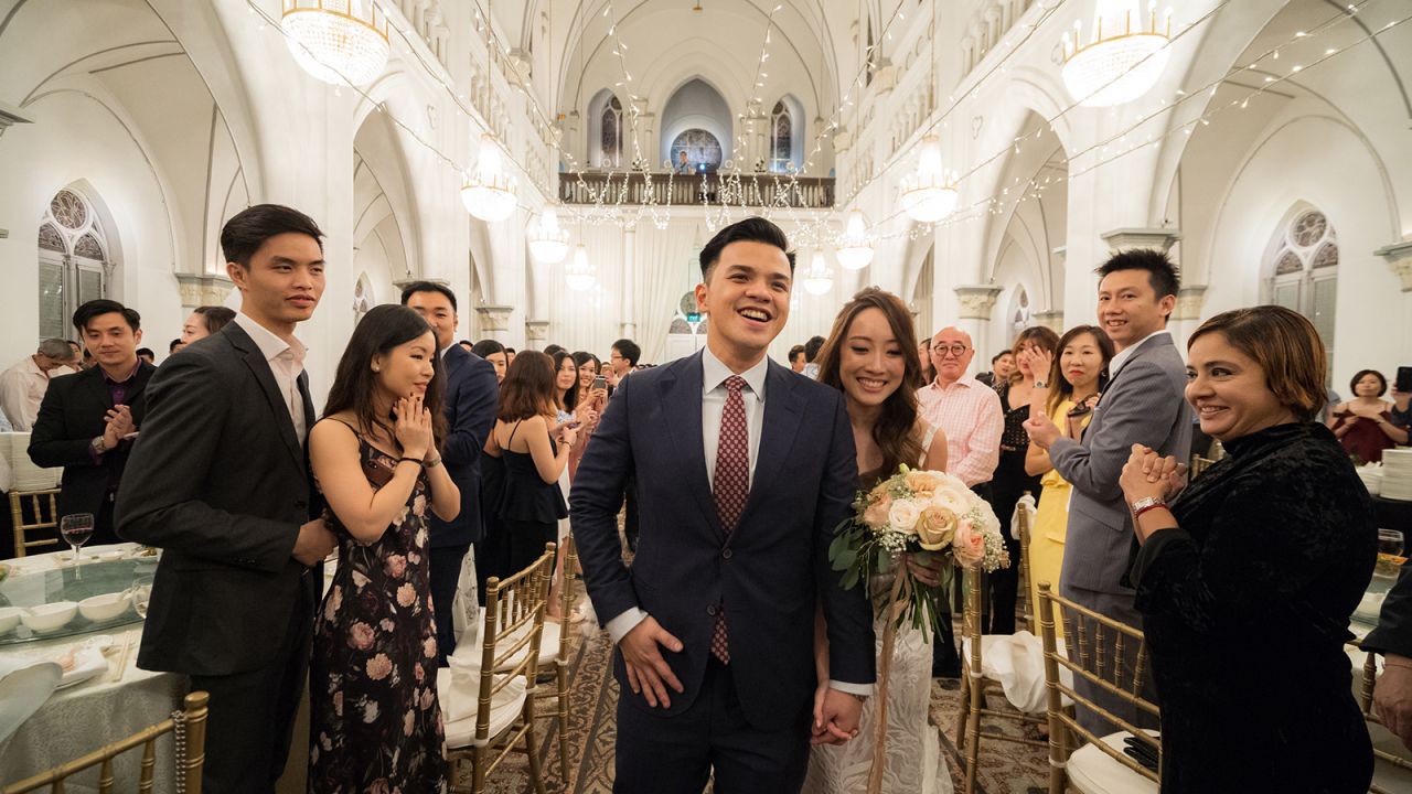 <strong>CHIJMES Hall: </strong>The 19th-century chapel (CHIJMES Hall) with its Gothic Revival-style arched ceilings, detailed plasterwork and stained glass panels is now a chic, intimate function hall, often sought after for wedding banquets.