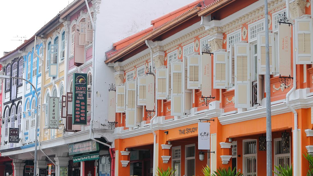 <strong>Singapore's shop houses: </strong>In the film, Rachel vents to her friend Peik Lin about her boyfriend's mother on historic Bukit Pasoh Road. It's part of a neighborhood known for its beautiful Peranakan-style shophouses, including these beauties on nearby Keong Saik Road.