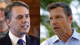 Jeff Colyer, left, and Kris Kobach