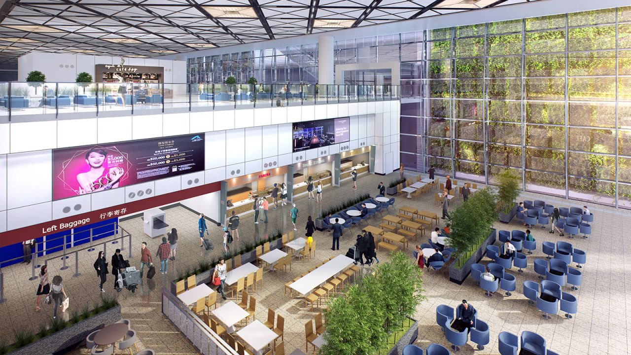 <strong>Terminal 1 expansion: </strong>Plans include construction of a seven-story structure with new check-in counters, departure security screening channels and departure immigration counters.