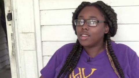Mykehia Curry is the first member of her family to go to college. She wants to be a nurse.
