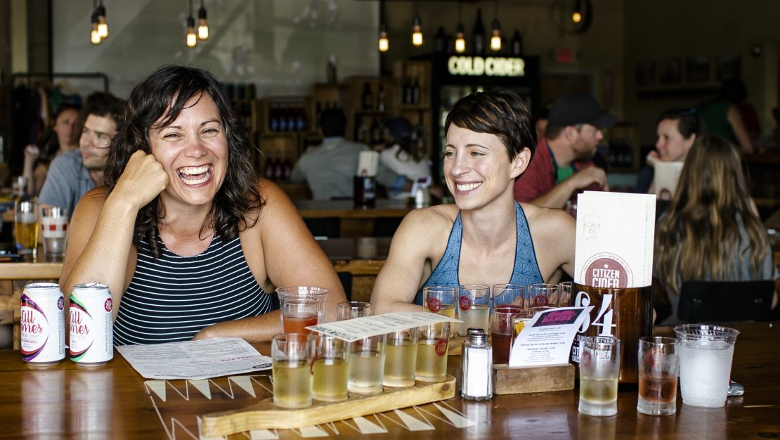 Todd and friend Megan Rubman at Citzen Cider