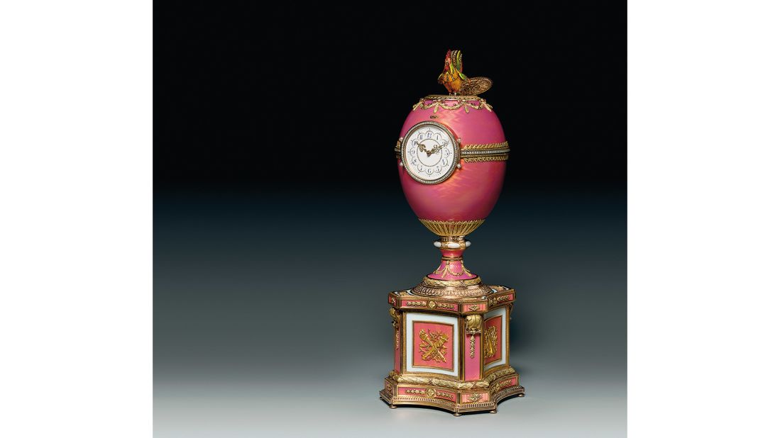 Known as the "Rothschild Egg," this egg-shaped table clock is named for its former owner Béatrice Ephrussi (née de Rothschild) of the famous famous banking family.