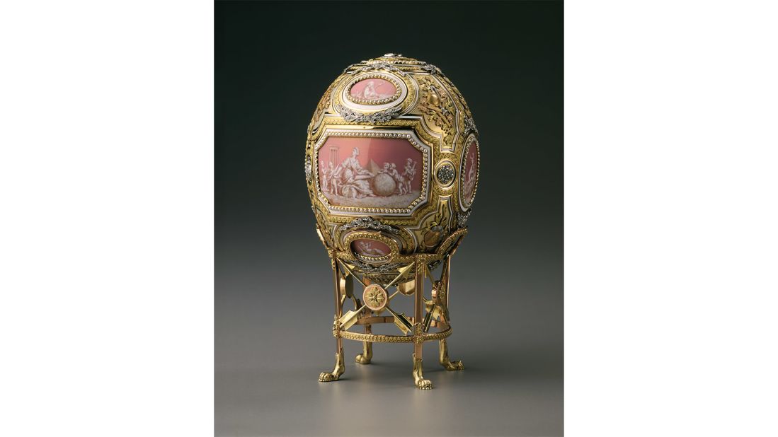 The Catherine the Great Egg was made by one of Faberge's top "workmasters," Henrik Wigström, and completed in 1914.
