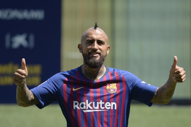 Chilean midfielder Arturo Vidal joined Barca from Bayern Munich on a three-year deal for an undisclosed fee. "I've come here to bring a lot of energy on to the pitch. Joining Barca is a step up for me," said the 31-year-old. 