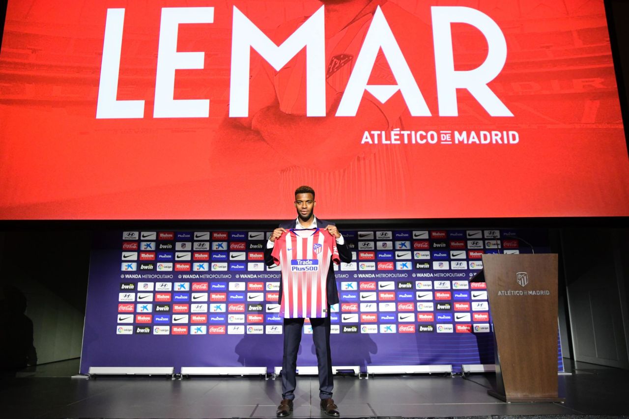 Thomas Lemar joined compatriots Antoine Griezmann and Lucas Hernandez at Atletico Madrid after the 22-year-old Frenchman agreed to join the Spanish club from Monaco for $67.8 million. "I'm very happy with the decision I made," said the winger. 