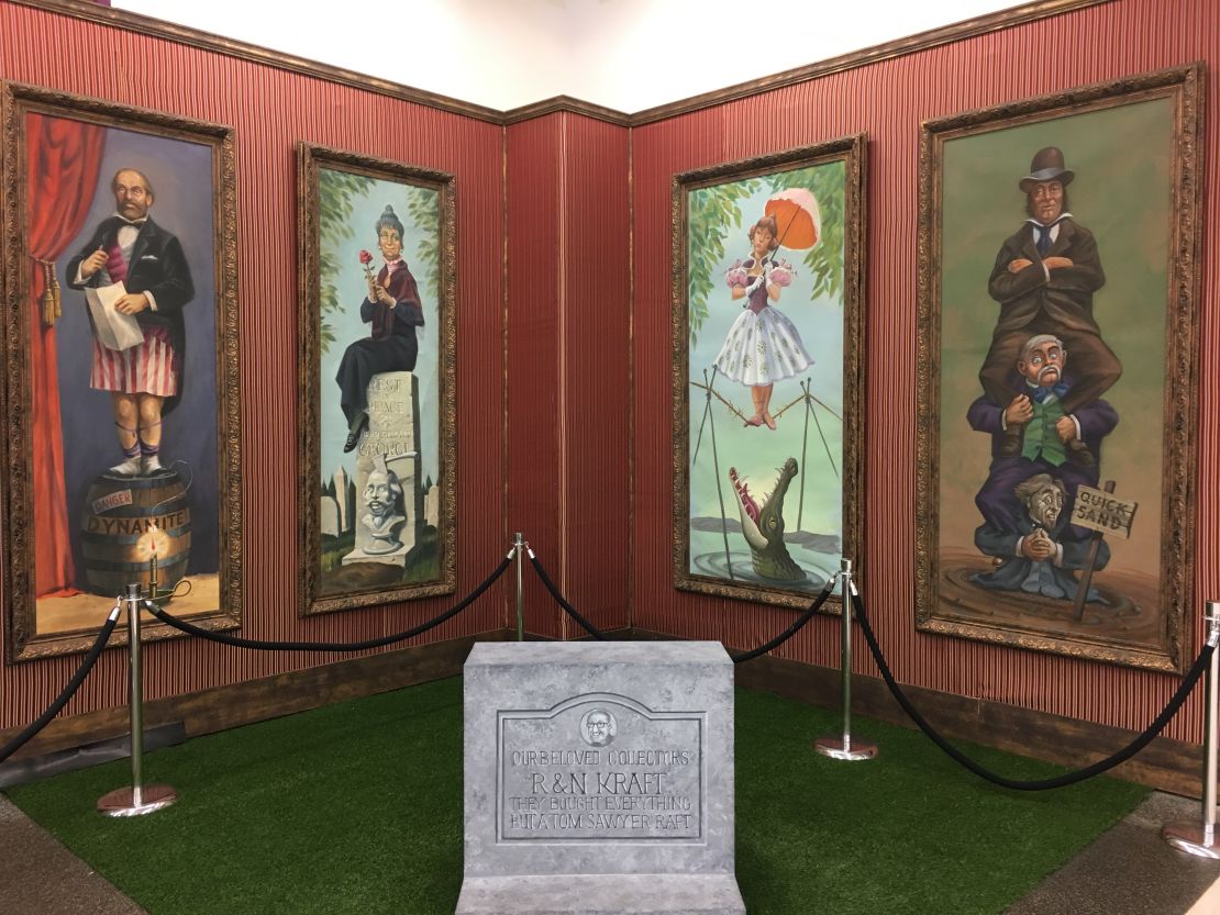 Original hand-painted Haunted Mansion stretching portraits. Remember Paul Frees' basso as the Ghost Host: "Is this haunted room actually stretching? Or is it your imagination — hmm?" Auction estimates: $50,000-$75,000 each.