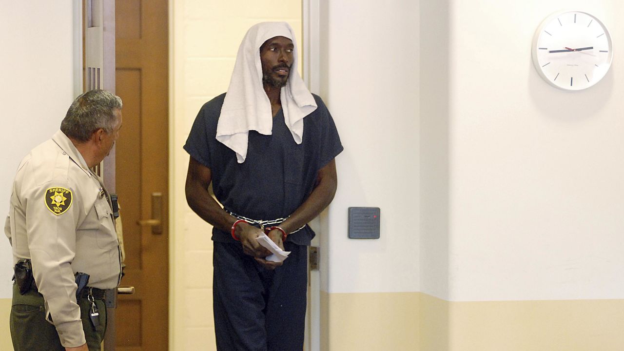 Defendant Lucas Morten arrives in court Wednesday in Taos.