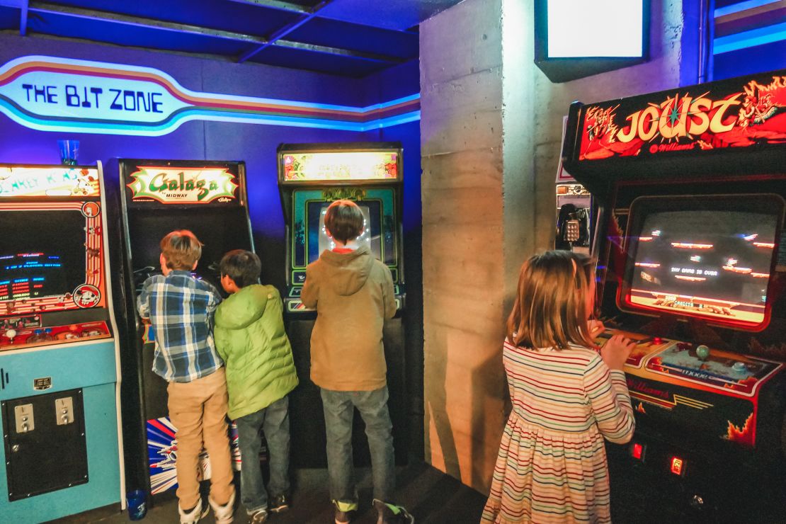 Visitors can play real life arcade games at the museum.