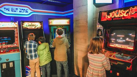 Visitors can play real life arcade games at the museum.