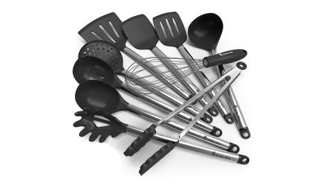 <strong>10-Piece Kitchen Utensil Set - Silicone and Stainless Steel ($27.97, originally $32.99; </strong><a href="https://amzn.to/2vAnmCU" target="_blank" target="_blank"><strong>amazon.com</strong></a><strong>)</strong>