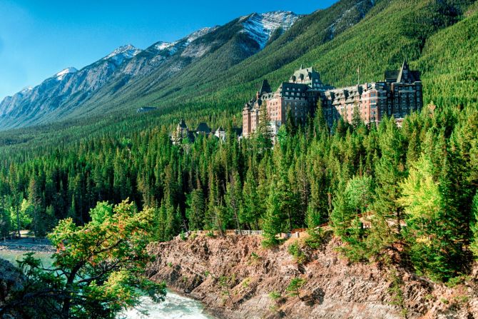 <strong>Banff and Lake Louise, Canada:</strong> In summer, Banff is a perfectly chill spot to eat, drink and unwind. Take the Sulfur Mountain Gondola for a splendid view of Lake Louise and surrounding Canadian Rockies.