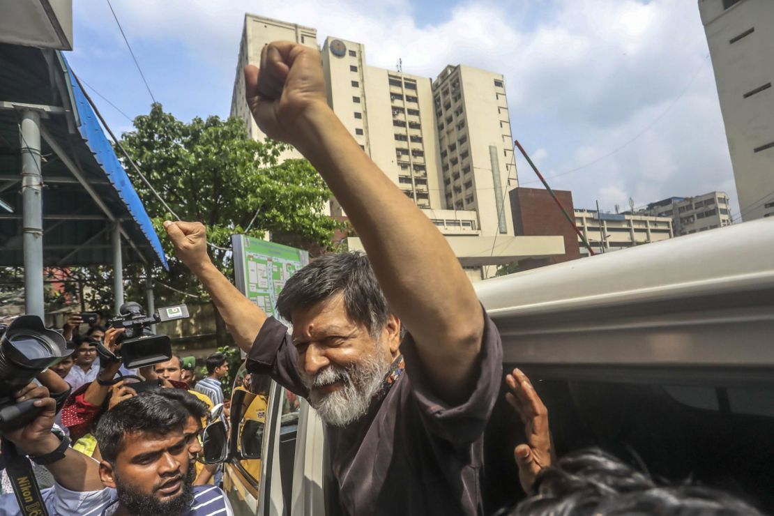 Alam outside a hospital in Dhaka Wednesday.