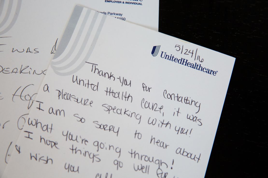 Weissman received this letter three weeks after UnitedHealthcare upheld its denial of coverage. "It was upsetting," she says.