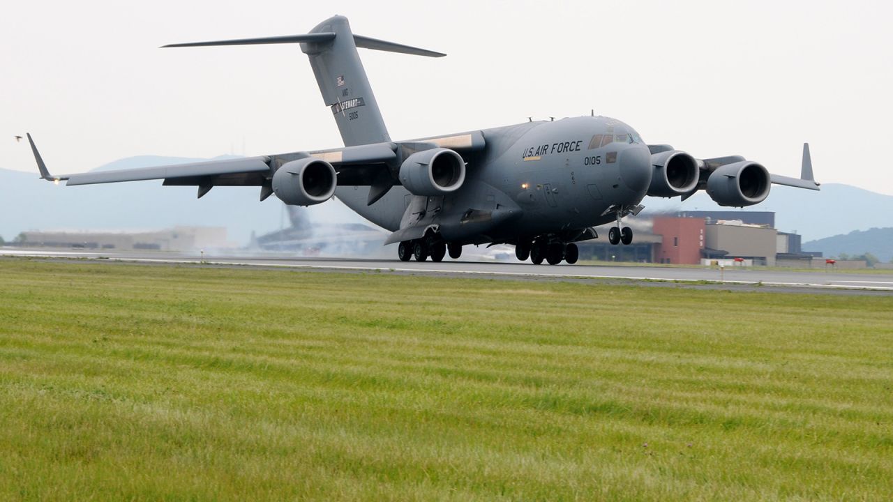 C-17 Globemaster III, tail 5105, assigned to the 105th Airlift Wing.