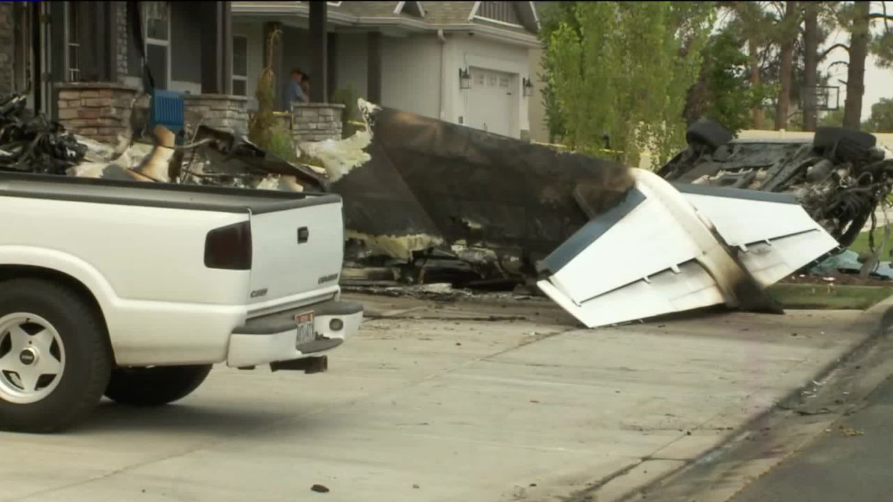 Wreckage outside the home of Duane Youd.