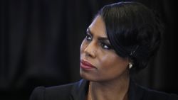 In this Feb. 27, 2017 photo, Omarosa Manigault, director of communications for the White House Office of Public Liaison, listens to Vice President Mike Pence speak during a listening session with the historically black colleges and universities at the Eisenhower Executive Office Building on the White House complex in Washington. (AP/Manuel Balce Ceneta, File)