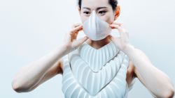 Visual prototype of the gill garment, designed by Jun Kamei.