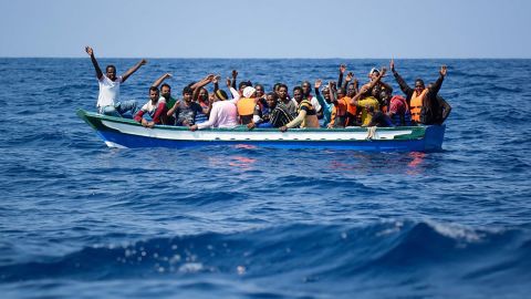 The search-and-rescue ship Aquarius rescued migrants off the coast of Libya on August 10.