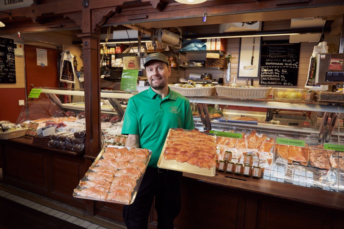 Kalakauppa E. Eriksson is a mainstay of Helsinki's Old Market Hall. This fishmonger and casual sit-down eating spot serves up fresh fish and the city's sweetest crayfish when it's in season. 