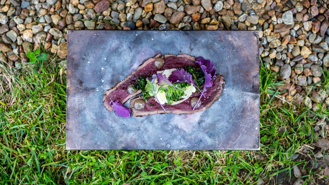At Juuri, dishes are determined by the season, such as  beef with beetroot.