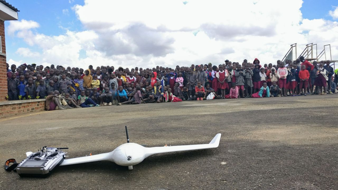Drone testing in Malawi.