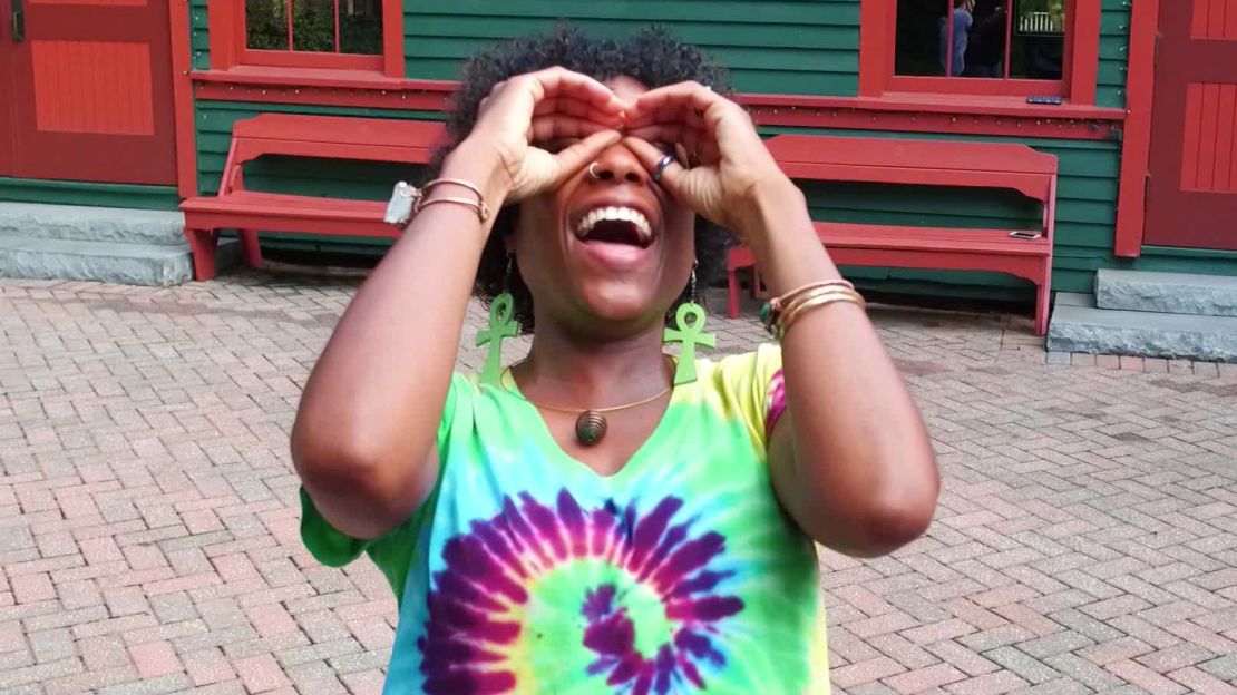 Laughter yoga students engage in playful excercise that promote laughter and wellness.